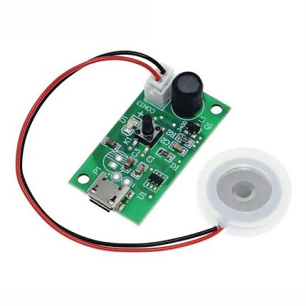 Ultrasonic Mist Maker – এটি আসলে একটি অতিস্বনক কুয়াশা তৈরির প্লেট, যা পানির সাথে কাজ করে এবং অতিস্বনক কম্পন ব্যবহার করে পানিকে খুব ছোট কণায় ভেঙে দেয়। এর ফলে কুয়াশার মতো কুয়াশা তৈরি হয়।